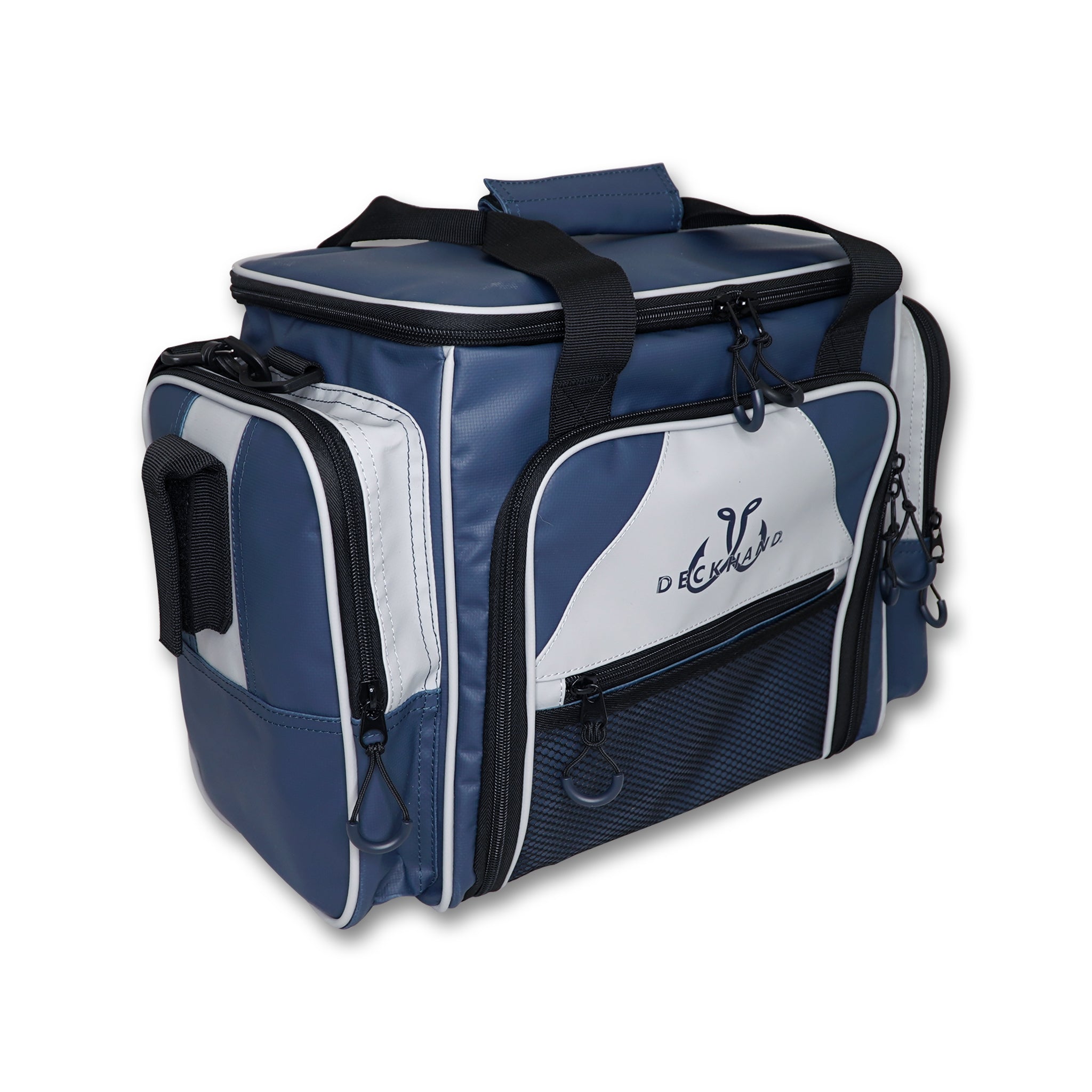 blue fishing tackle box VEXAN Backpack w/Removable LED Light and more time fishing Deckhand Sports Fishing Tackle Bag